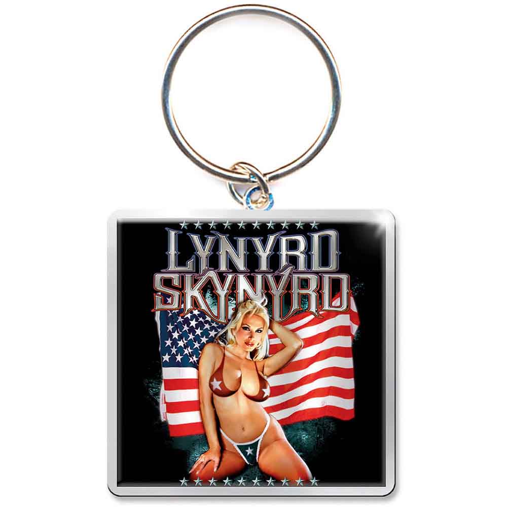 Lynyrd Skynyrd Keychain: American Flag (Photo Print)