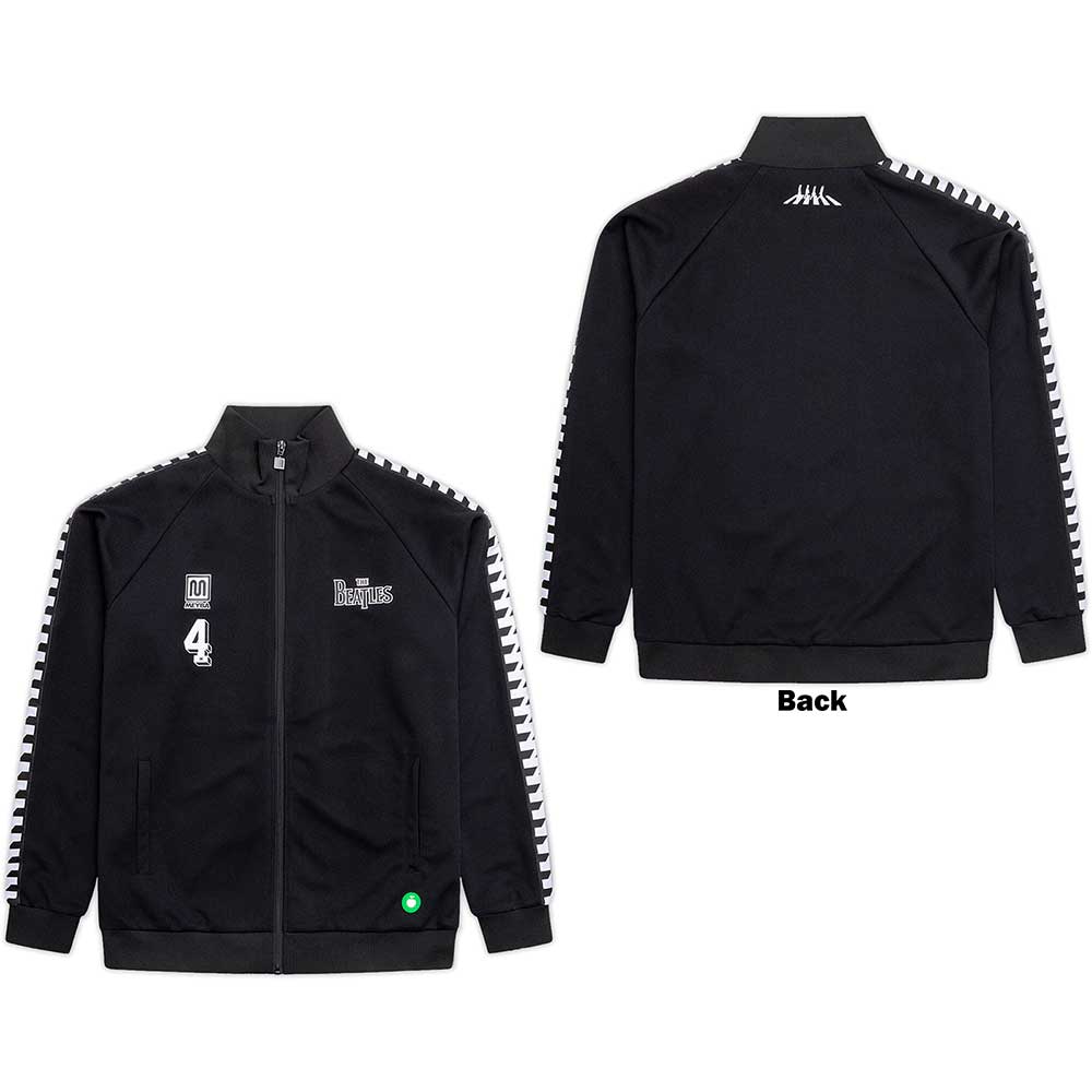 The Beatles Unisex Track Jacket: Meyba Logos (Black)