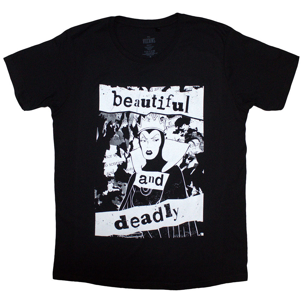 Disney Unisex T-Shirt: Maleficent Maleficent Beautiful & Deadly (Black)