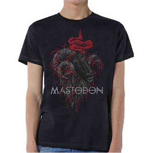 Mastodon Unisex T-Shirt: Rams Head Colour (Black)