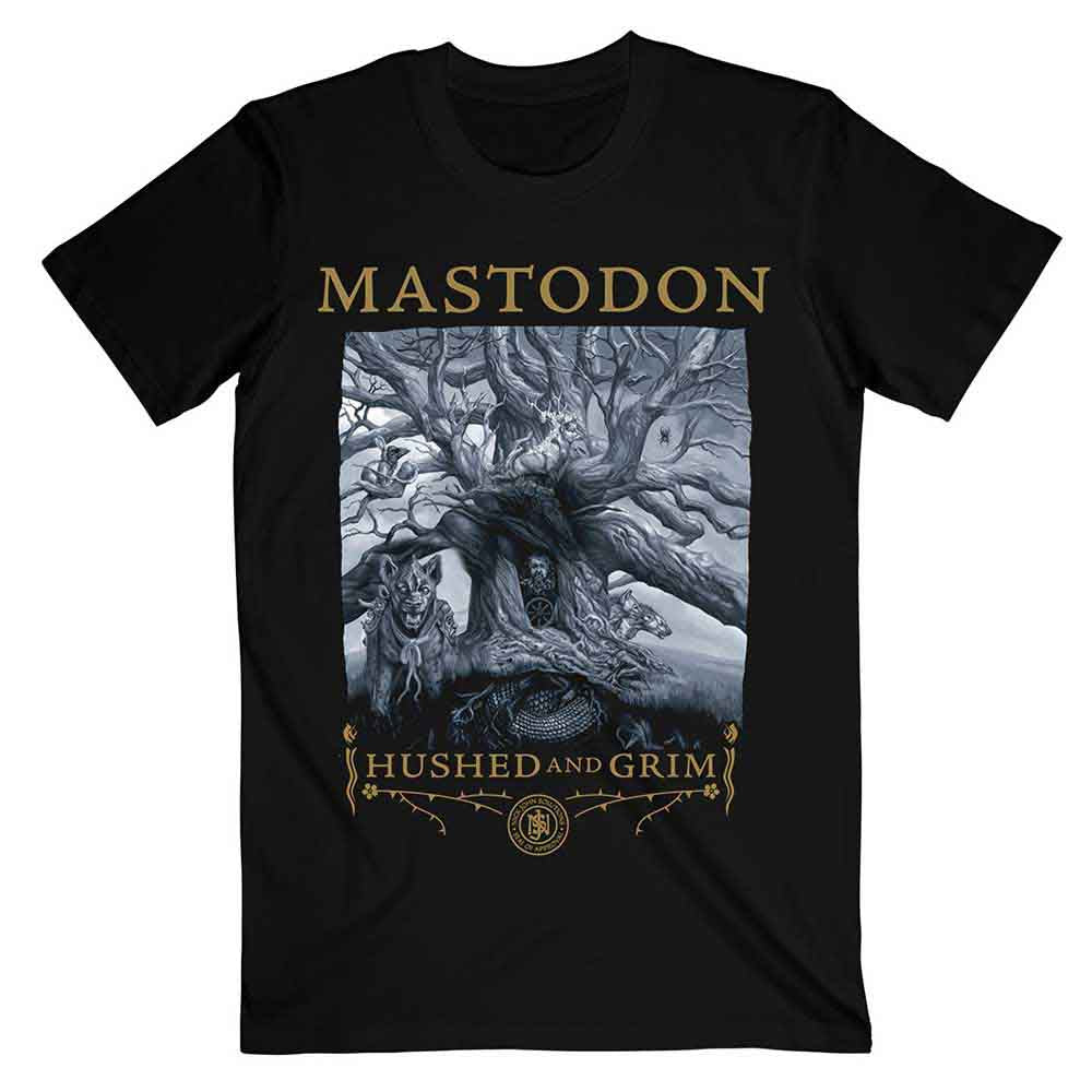 Mastodon Unisex T-Shirt: Hushed & Grim Cover (Black)