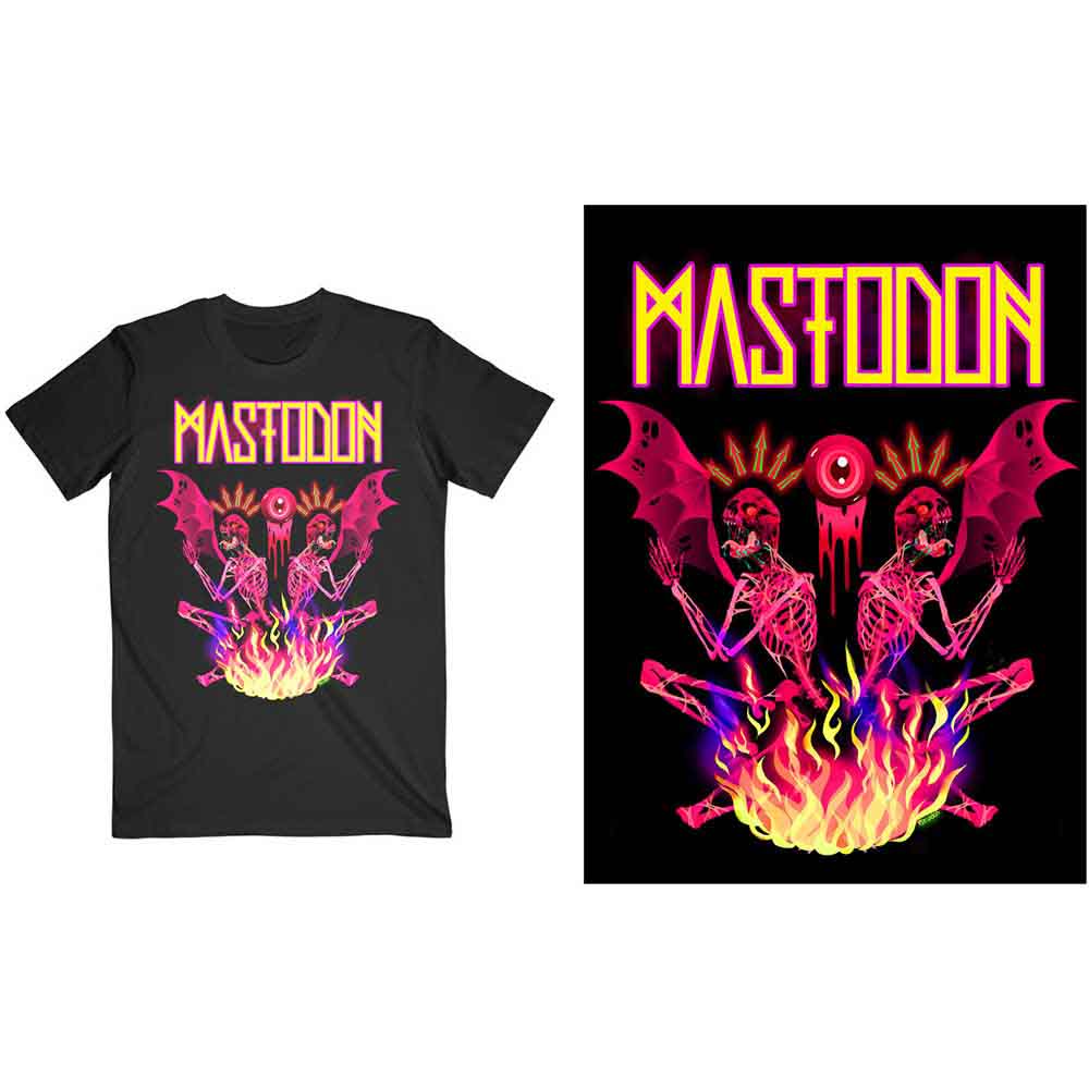 Mastodon Unisex T-Shirt: Double Brimstone Neon (Black)