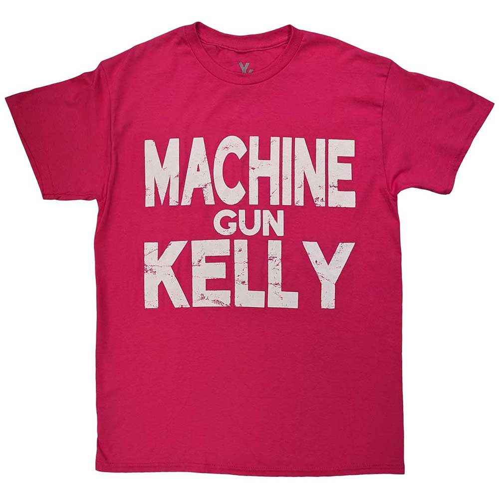 Machine Gun Kelly Unisex T-Shirt: Embers Logo (Pink)