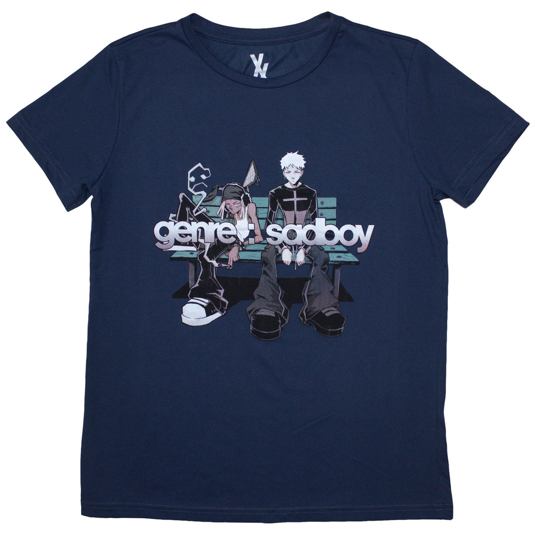 Machine Gun Kelly Ladies T-Shirt: Bench (Denim Blue)