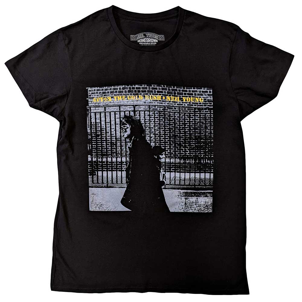 Neil Young Unisex T-Shirt: After The Gold Rush (Black) (Embellished)