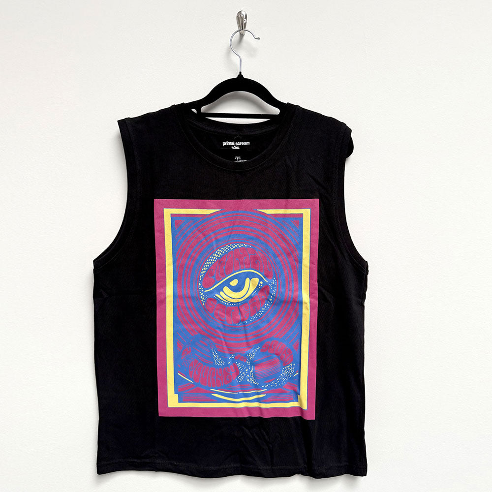 Primal Scream Unisex Tank T-Shirt: Psychedelic Eye (Black)