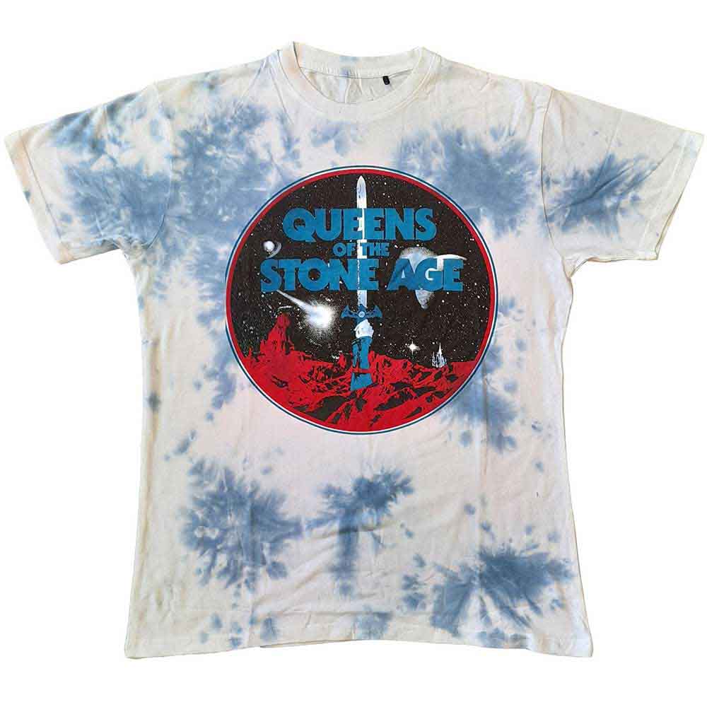 Queens Of The Stone Age Unisex T-Shirt: Branca Sword (White) (Wash Collection)