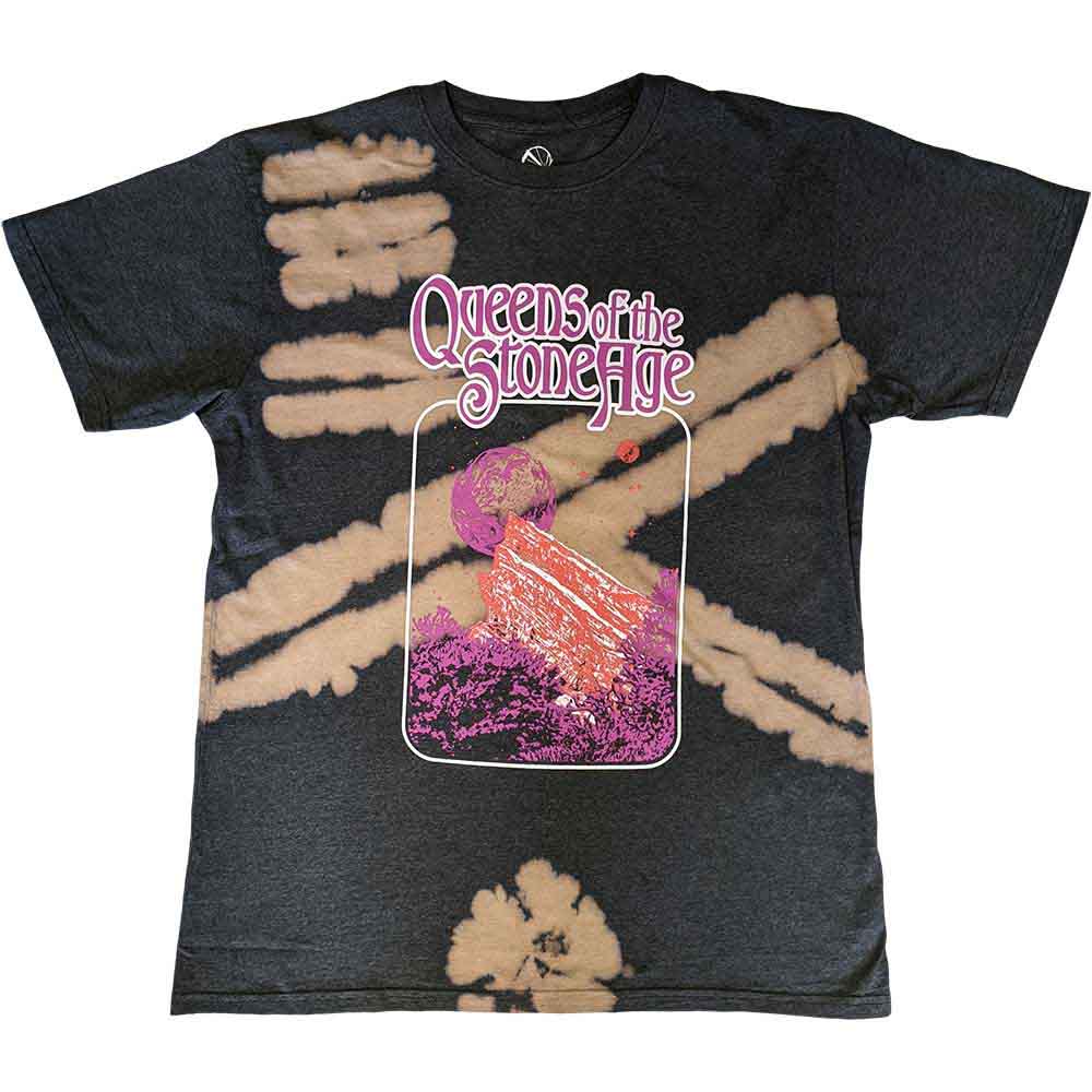 Queens Of The Stone Age Unisex T-Shirt: Planet Frame (Black) (Wash Collection)