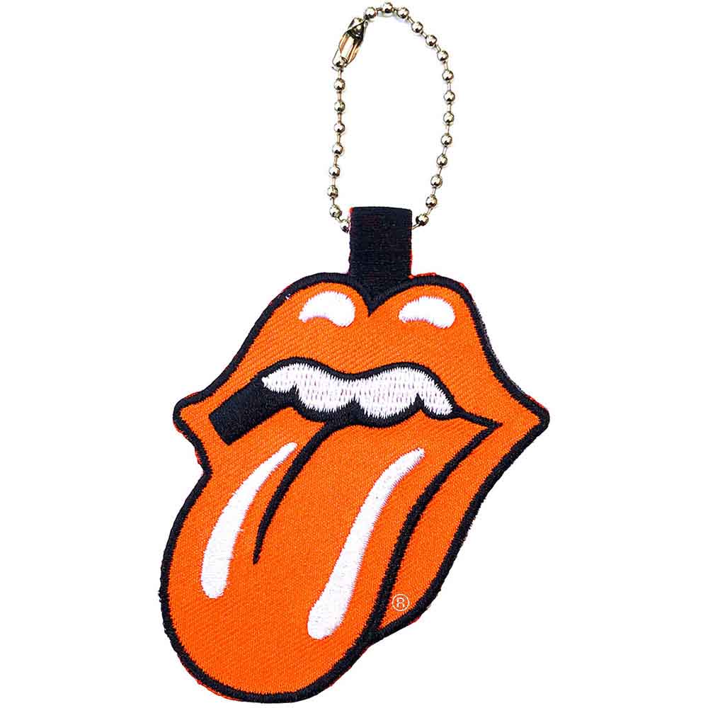 The Rolling Stones Patch Keychain: Classic Tongue (Orange)