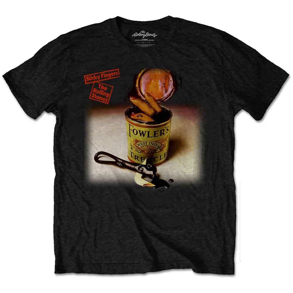 The Rolling Stones Unisex T-Shirt: Sticky Fingers Treacle (Black)