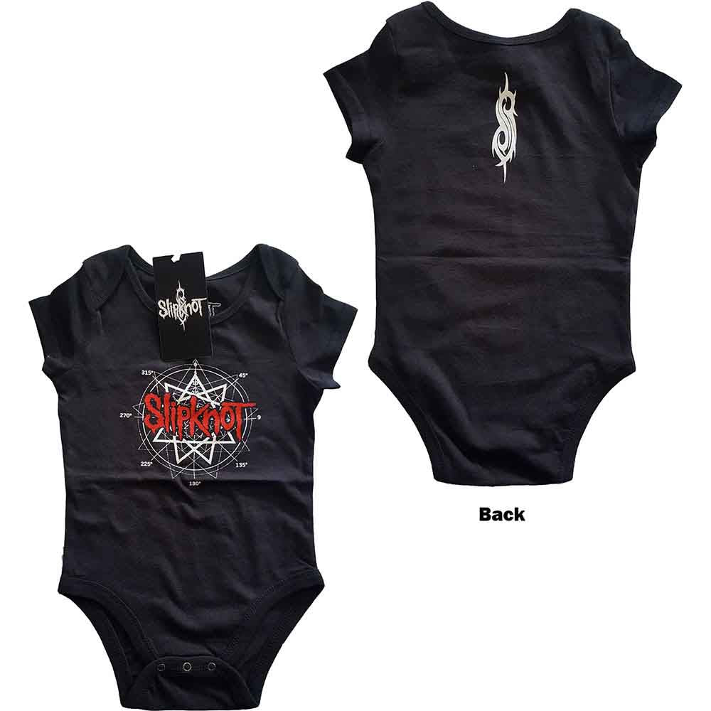 Slipknot Kids Baby Grow: Star Logo (Black) (Back Print)