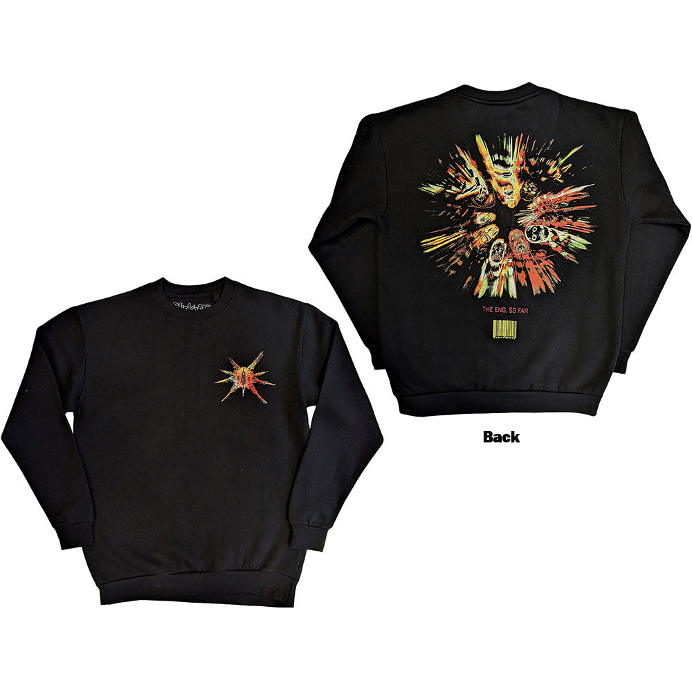 Slipknot Unisex Sweatshirt: The End, So Far Band Figures (Black) (Back Print)