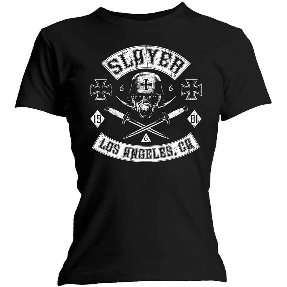 Slayer Ladies T-Shirt: Tribes (Black) (Ex-Tour & Skinny Fit) (Medium)