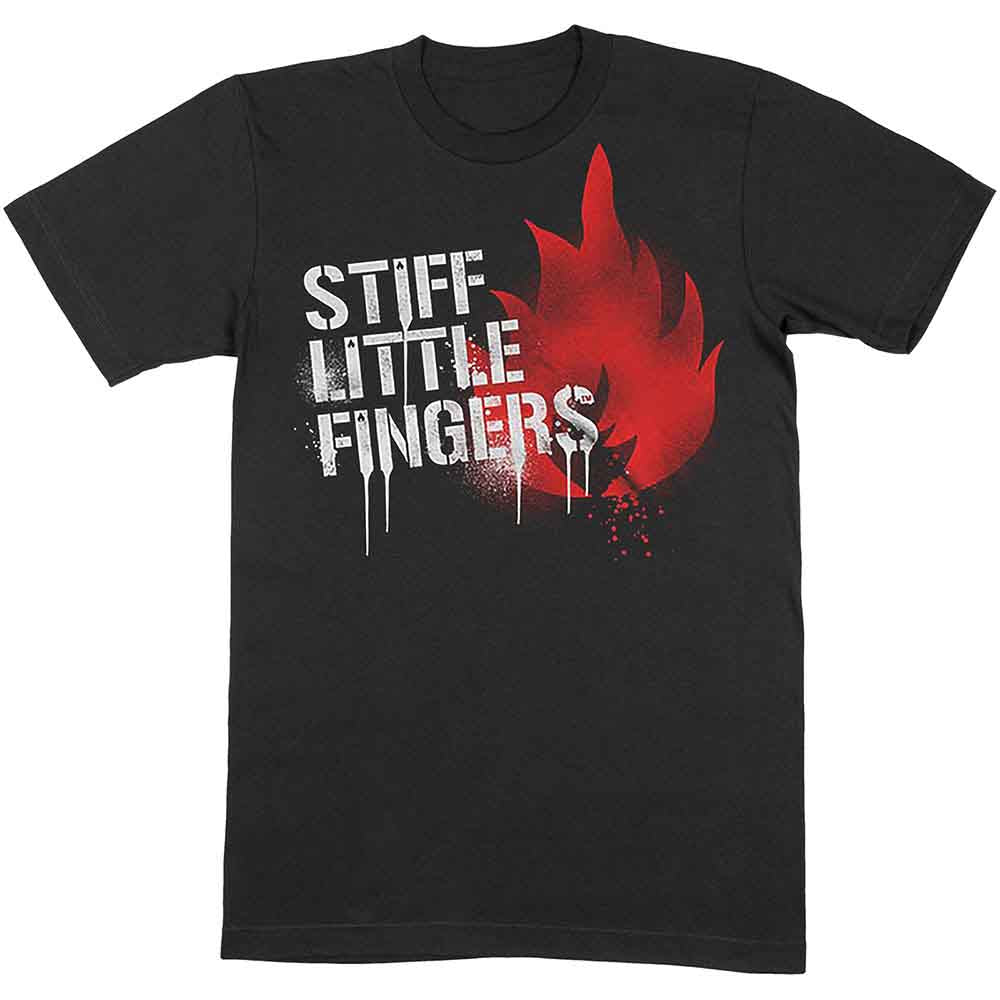 Stiff Little Fingers Unisex T-Shirt: Graffiti (Black)