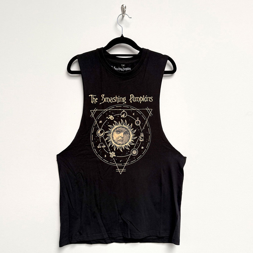 The Smashing Pumpkins Unisex Vest T-Shirt: Celestial Sun (Black)