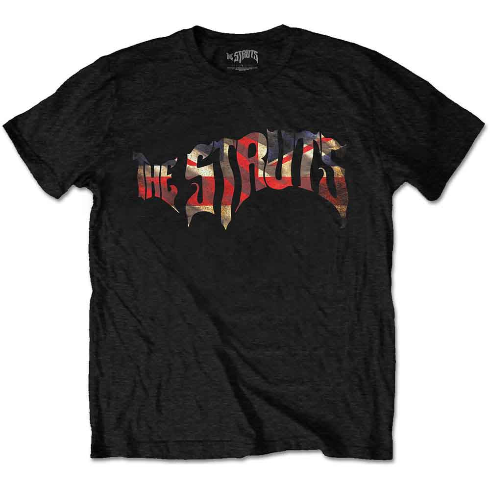 The Struts Unisex T-Shirt: Union Jack Logo (Black)