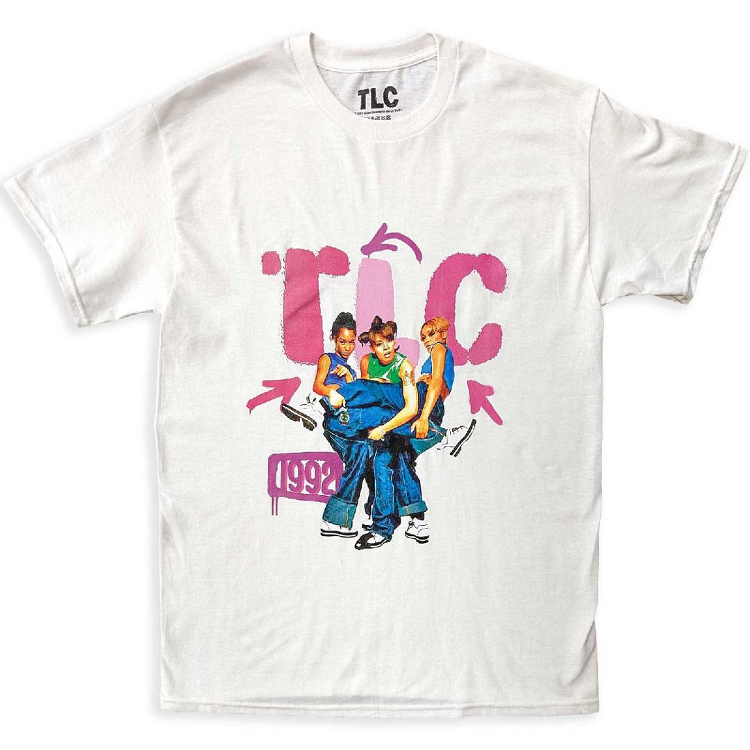 TLC Unisex T-Shirt: Kicking Group (White)