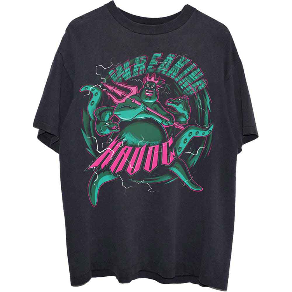 Disney Unisex T-Shirt: The Little Mermaid Ursula Wreaking Havoc (Black)