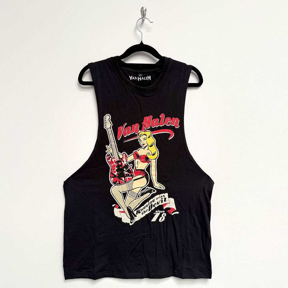 Van Halen Unisex Vest T-Shirt: Running With The Devil (Black)