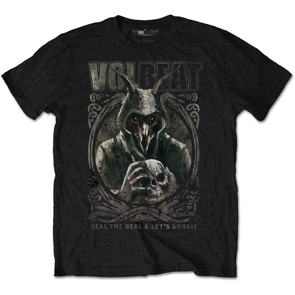 Volbeat Unisex T-Shirt: Goat with Skull (Black)