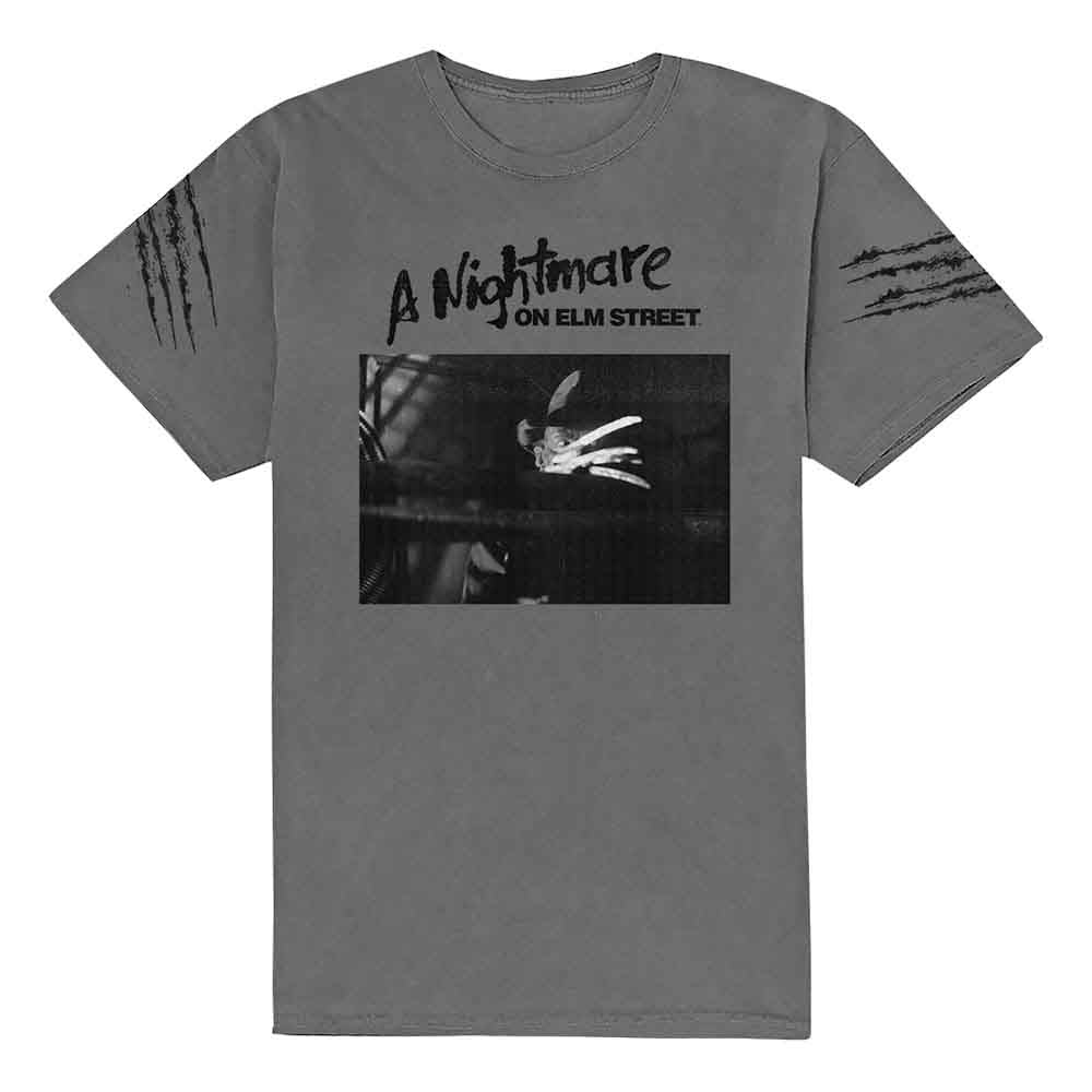 A Nightmare on Elm Street Unisex T-Shirt: Sleeve Scratch (Charcoal Grey)