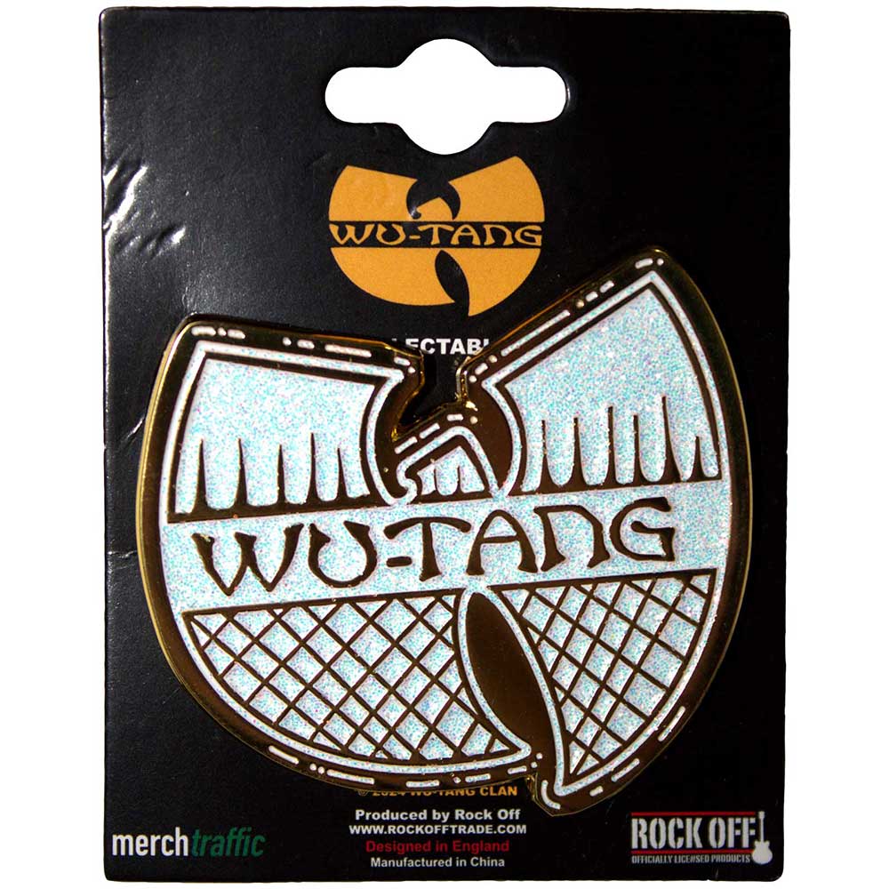 Wu-Tang Clan Pin Badge: White & Gold Logo