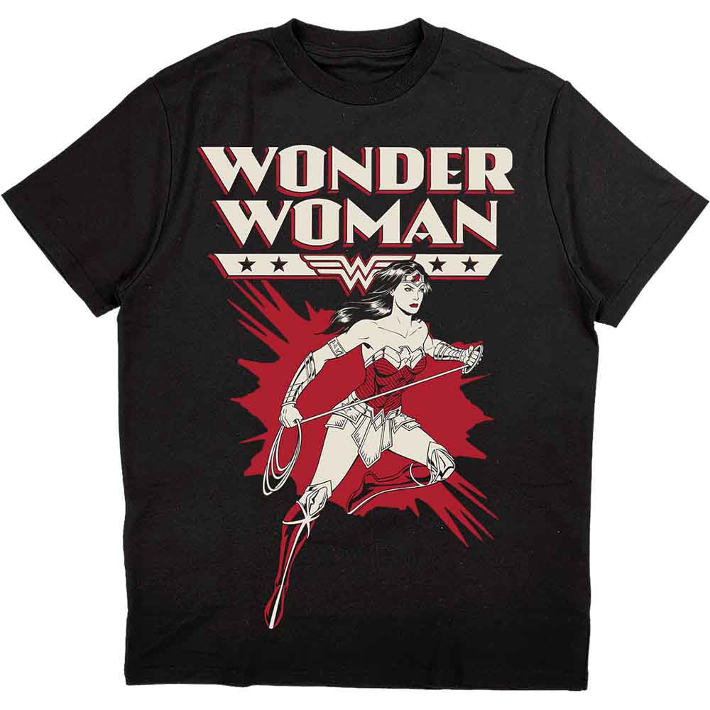 DC Comics Unisex T-Shirt: Wonder Woman Explosion (Black)