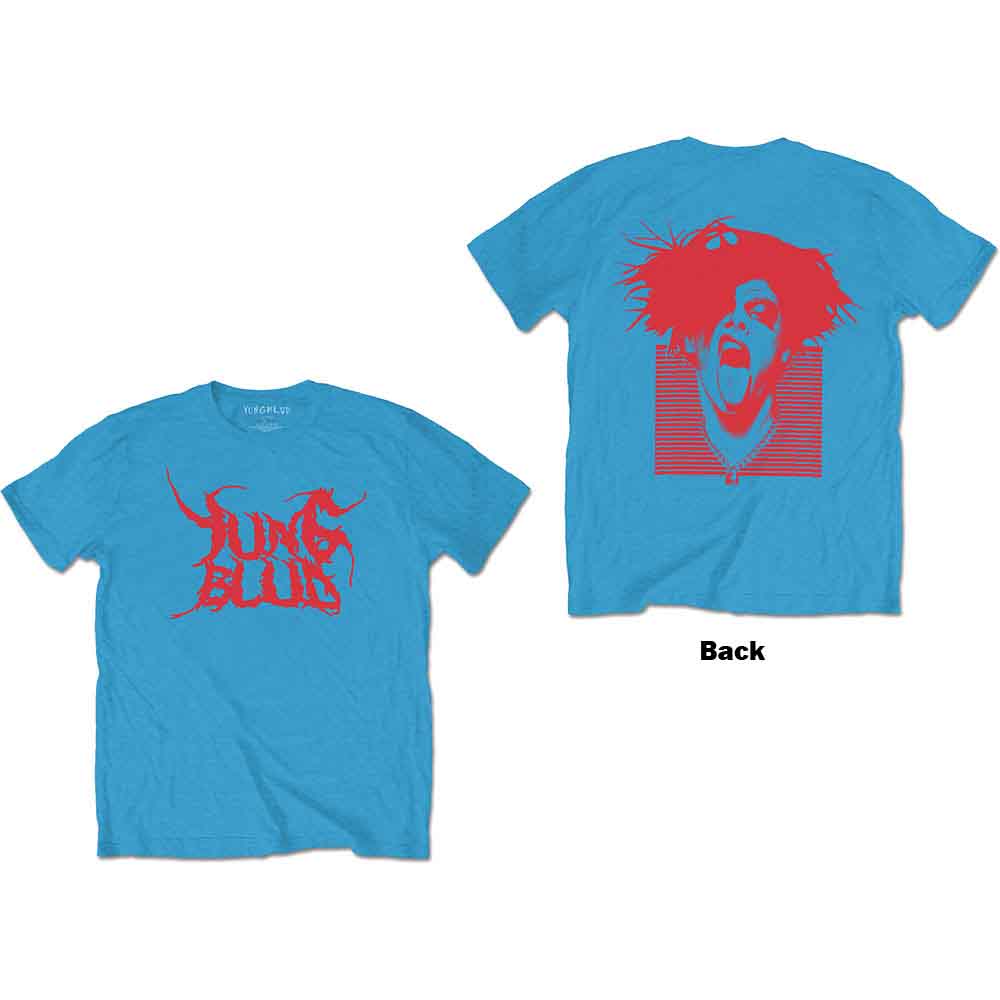 Yungblud Unisex T-Shirt: DEADHAPPY (Light Blue) (Back Print)