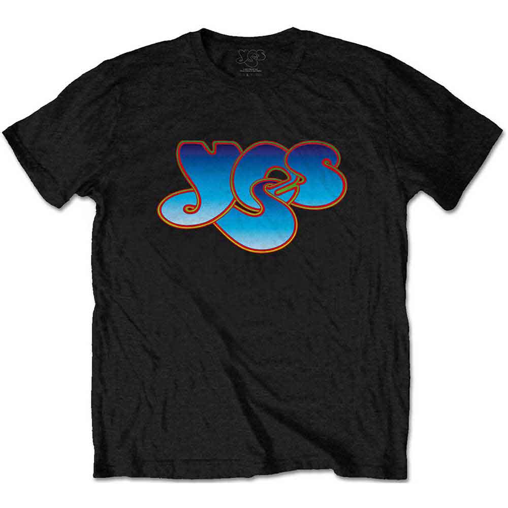 Yes Unisex T-Shirt: Classic Blue Logo (Black)