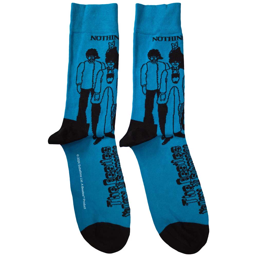The Beatles Unisex Ankle Socks: Sub & Band Outlines (Blue) (UK Size 7 - 11)