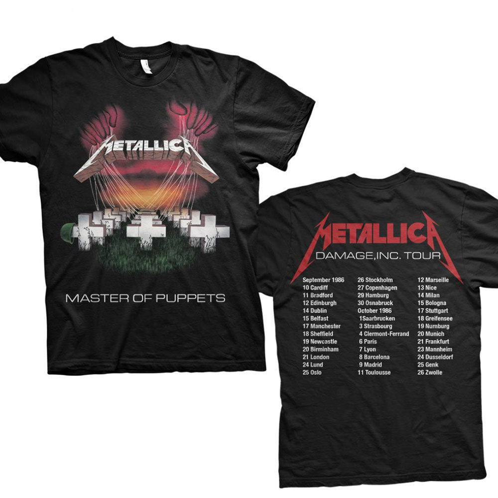 Master of Puppets European Tour '86. (Back Print) Unisex T-Shirt | Metallica