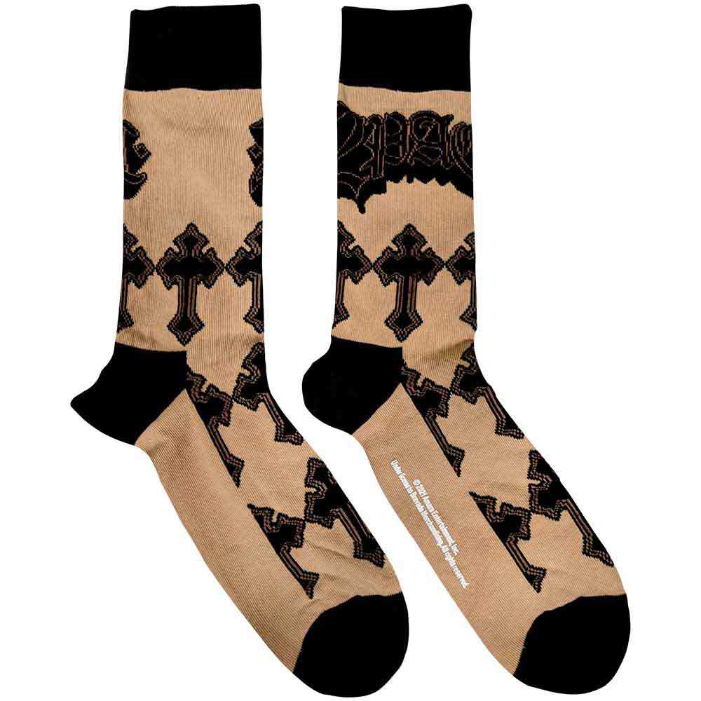 Tupac Unisex Ankle Socks: Crosses (Sand) (UK Size 7 - 11)
