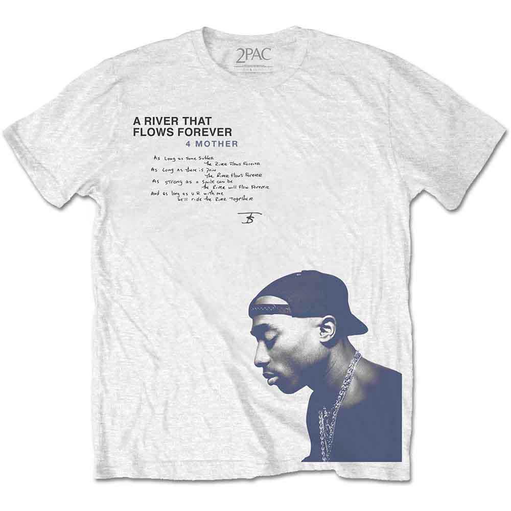Tupac Unisex T-Shirt: A River (White)