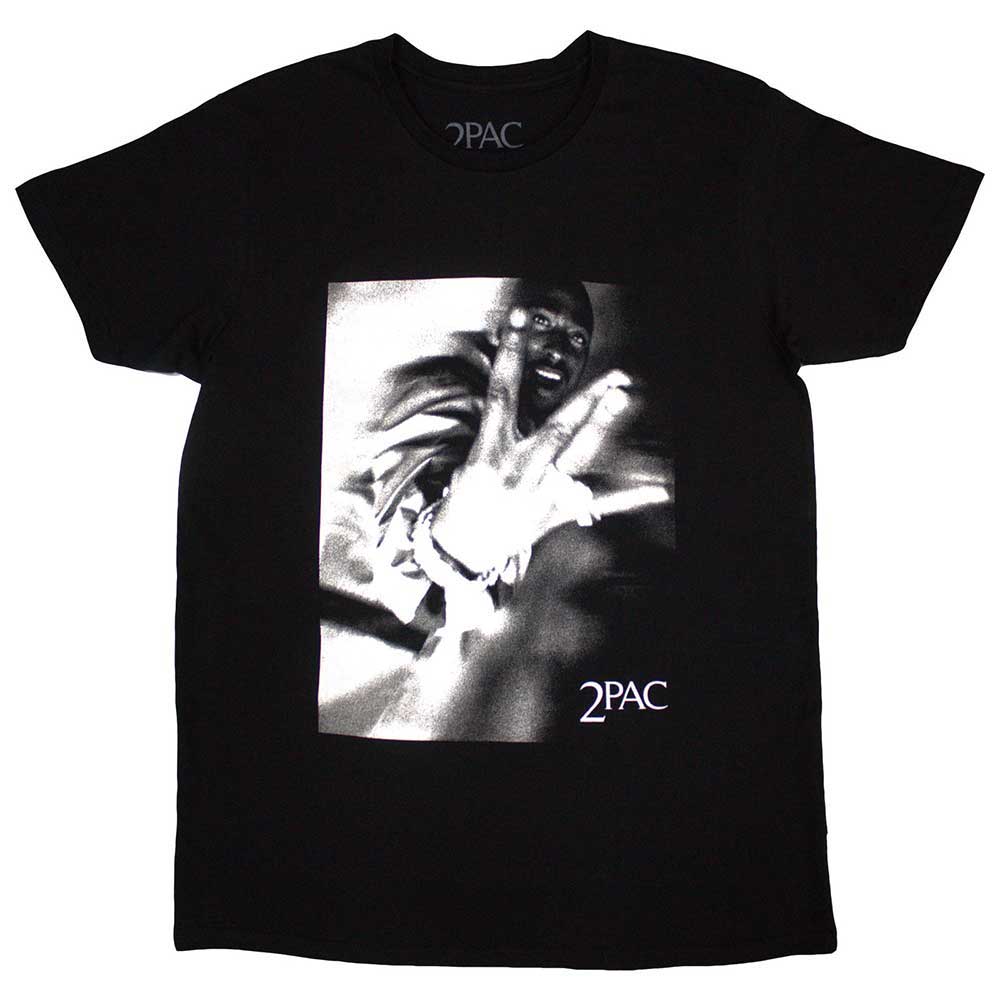 Tupac Unisex T-Shirt: Fingers (Black)