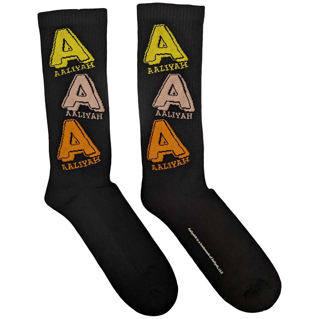 Tricolour Logo Unisex Terry Socks (UK Size 7 - 11) | Aaliyah