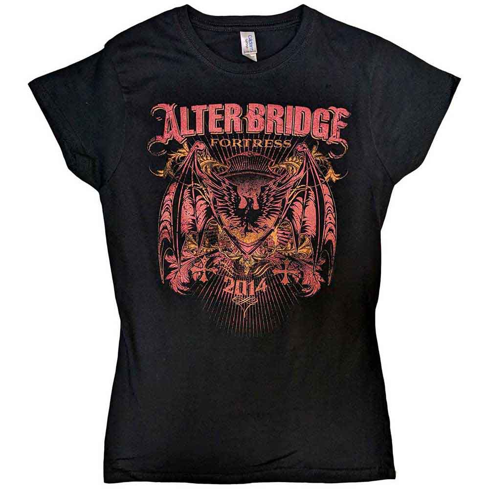 Alter Bridge Ladies T-Shirt: Fortress Batwing Eagle (Black)