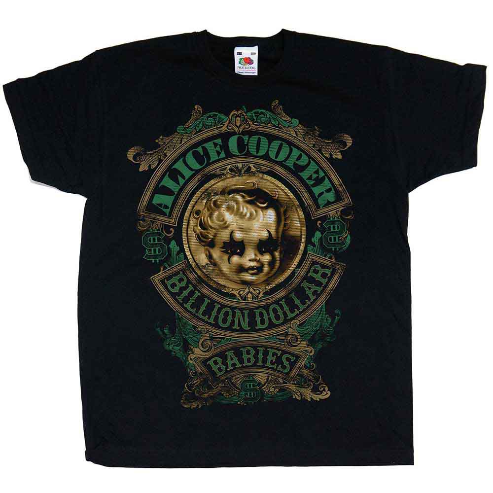 Alice Cooper Kids T-Shirt: Billion Dollar Baby (Black) (12-13 Years)