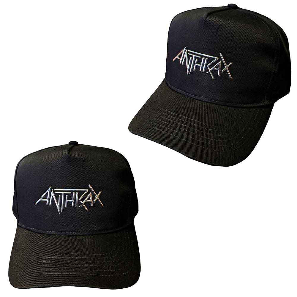 Anthrax Unisex Baseball Cap: Sonic Silver Logo (Black)