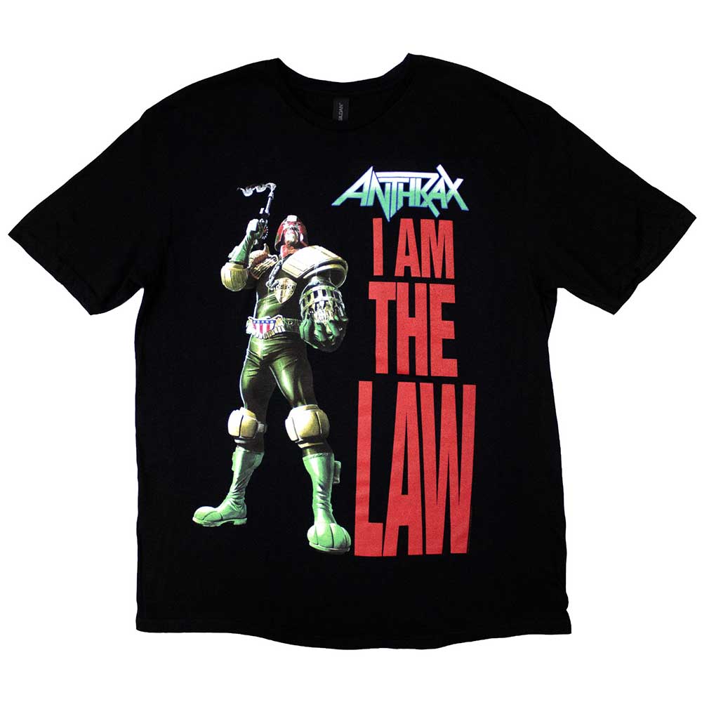 Anthrax Unisex T-Shirt: I am the Law (Black)