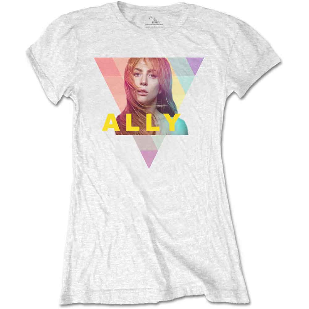 A Star Is Born Ladies T-Shirt: Ally Geo-Triangle (White)