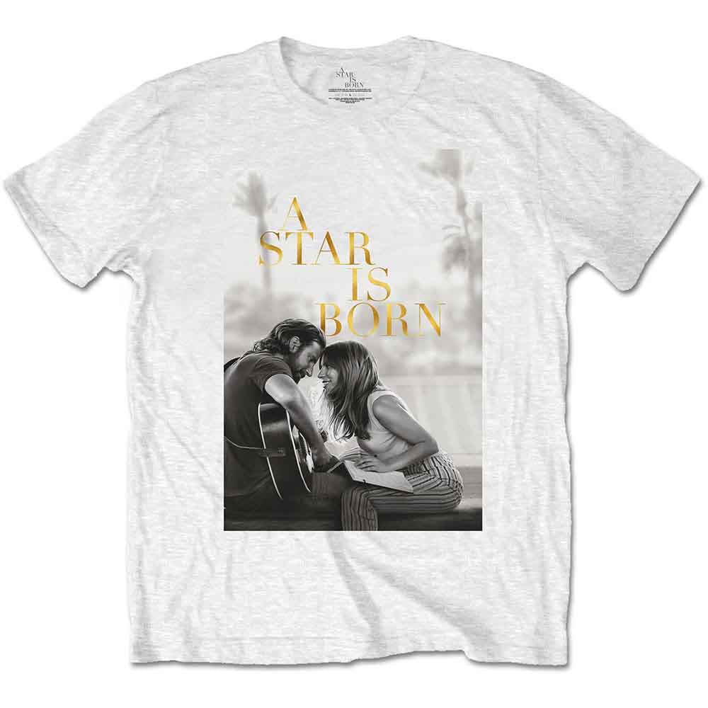 A Star Is Born Unisex T-Shirt: Jack & Ally Movie Poster (White)