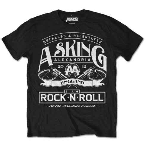 Asking Alexandria Unisex T-Shirt: Rock 'n Roll (Black)