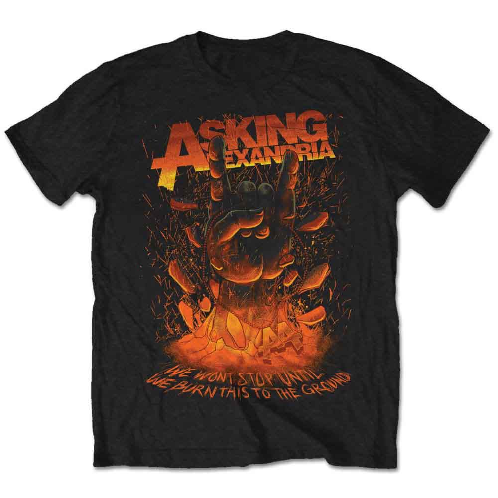 Asking Alexandria Unisex Retail Pack T-Shirt: Metal Hand (White)