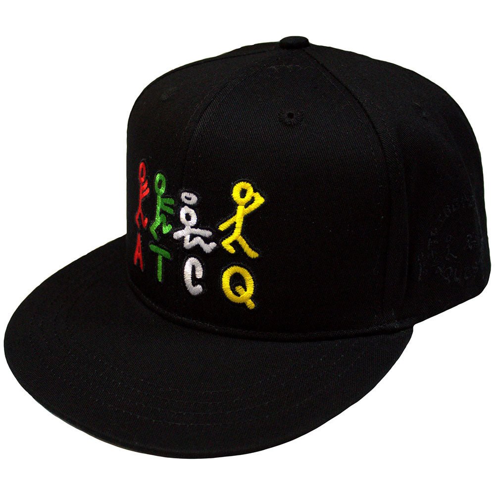 A Tribe Called Quest Unisex Snapback Cap: Stick Figures Logo (Black) (Side Print)