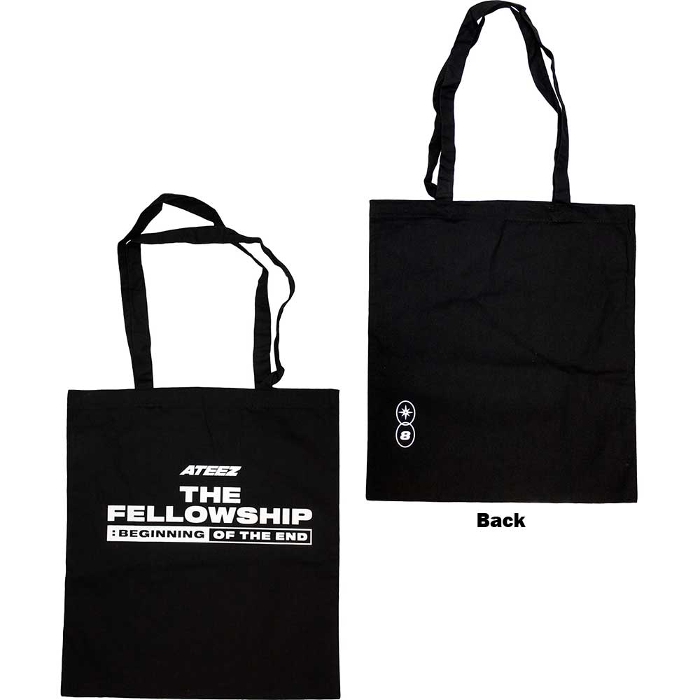 ATEEZ  Cotton Tote Bag: Fellowship Beginning Of The End (Black) (Back Print & Ex-Tour)