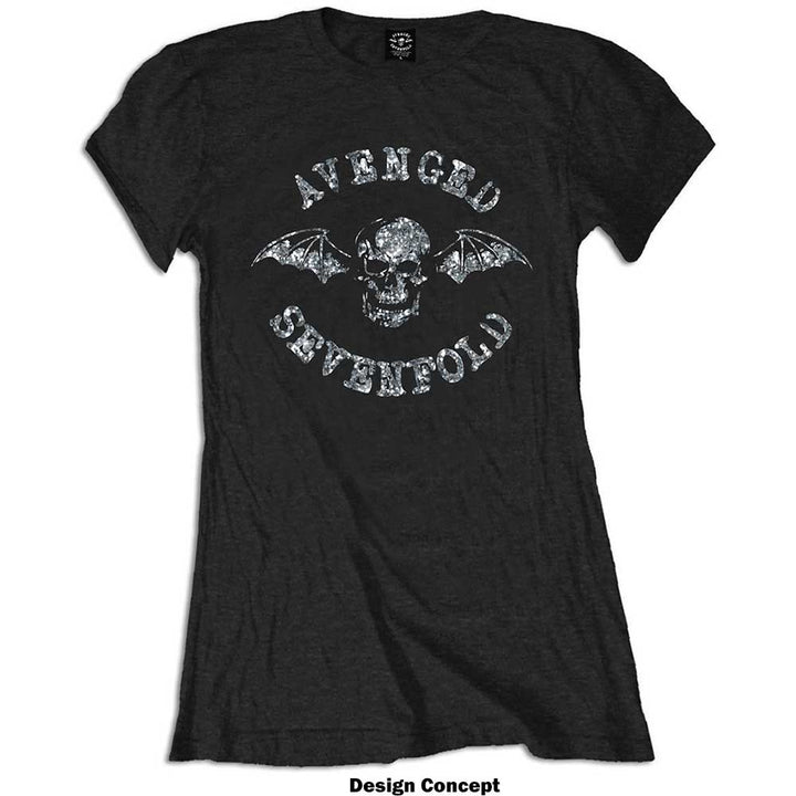 Death Bat (Embellished) Ladies T-Shirt | Avenged Sevenfold