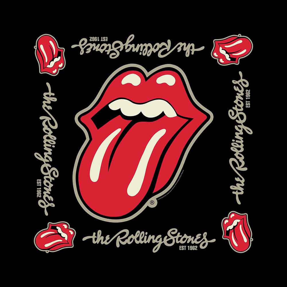 The Rolling Stones Unisex Bandana: Established 1962 (Black)