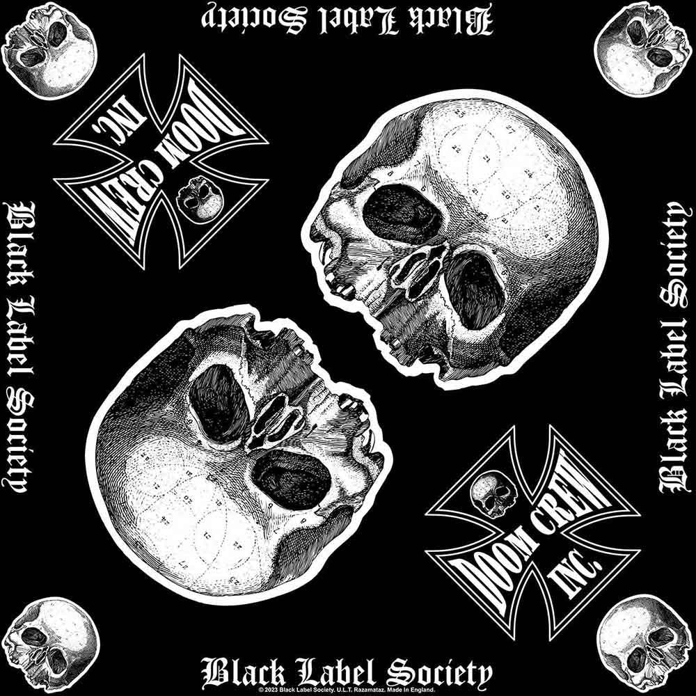 Black Label Society Unisex Bandana: Doom Crew (Black)