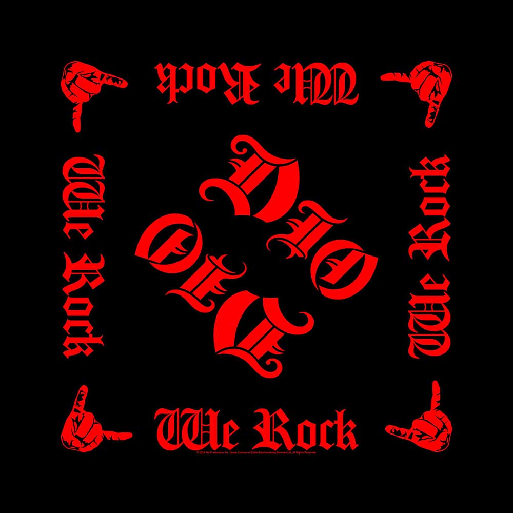 Dio Unisex Bandana: We Rock (Red & Black)