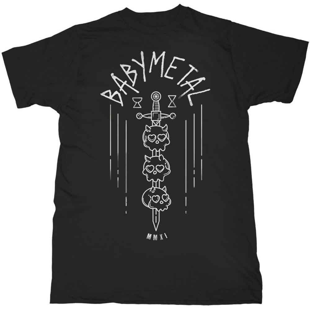 Babymetal Unisex T-Shirt: Skull Sword (Black)